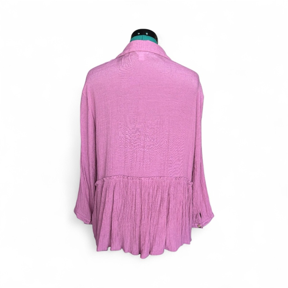 Cato Mauve Button-Up Women's Top - Picture 5 of 8